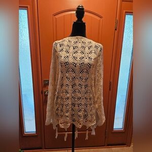 Crochet Bell Sleeve Lightweight Sweater
